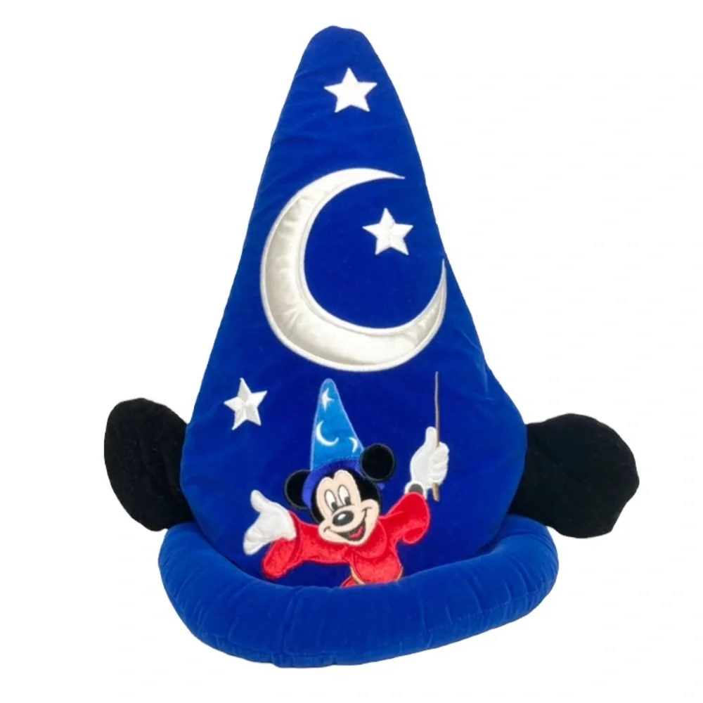 NEW Mickey Mouse Fantasia Wizard Magic Hat Crescent Moon Stars Disney World NWOT